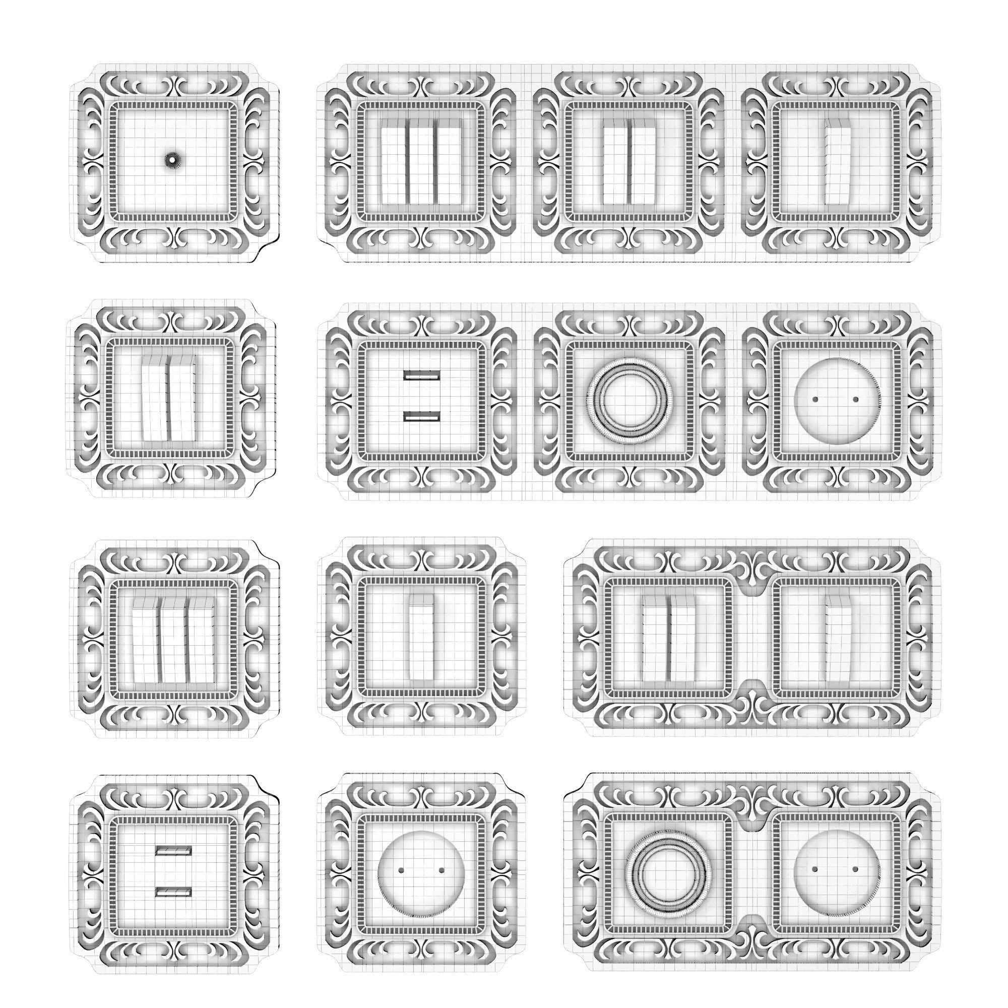 Luxury switchs and sokets 3D model_2