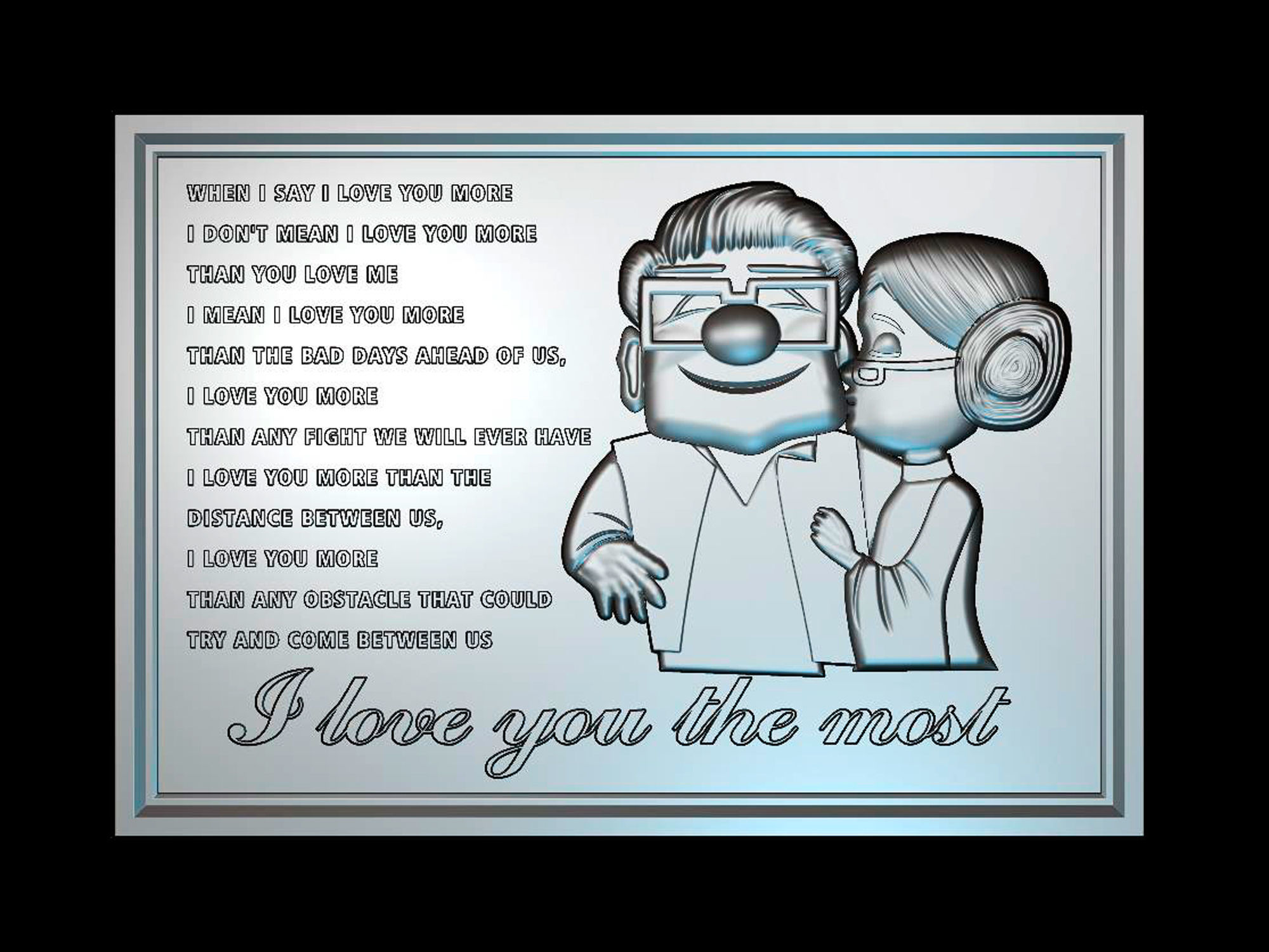 Love 3d model for cnc machines and 3d printers 3D model_0