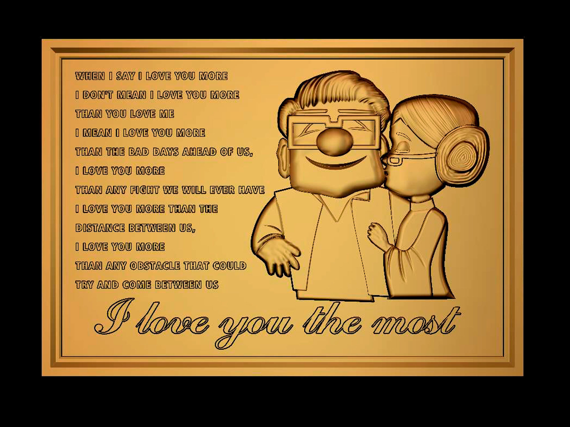 Love 3d model for cnc machines and 3d printers 3D model_5