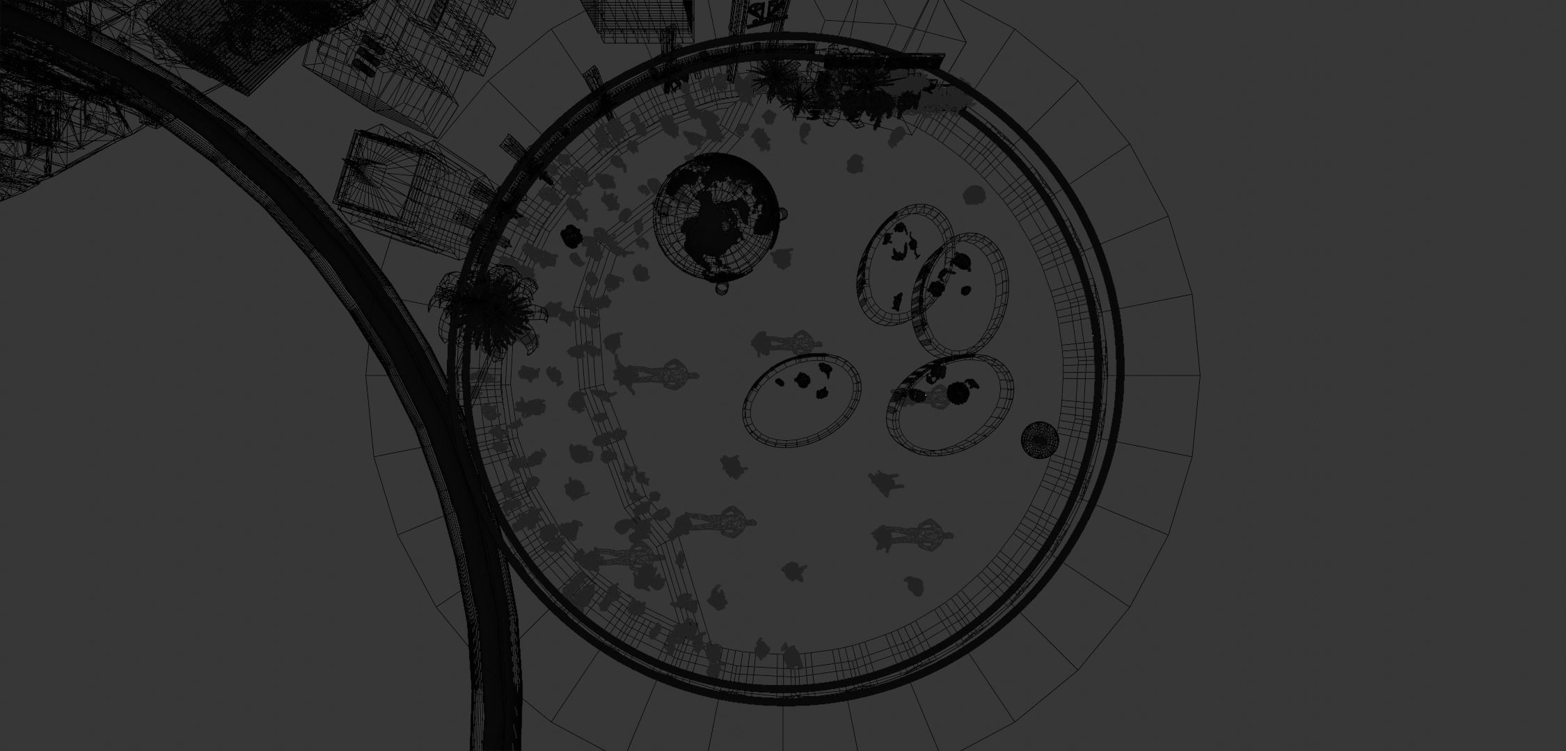 Rapture futuristic building with people in it 3D model_17