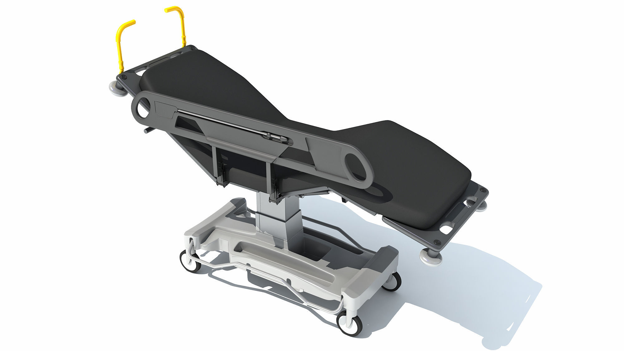 Patient Transfer Stretcher Trolley 3D model_7