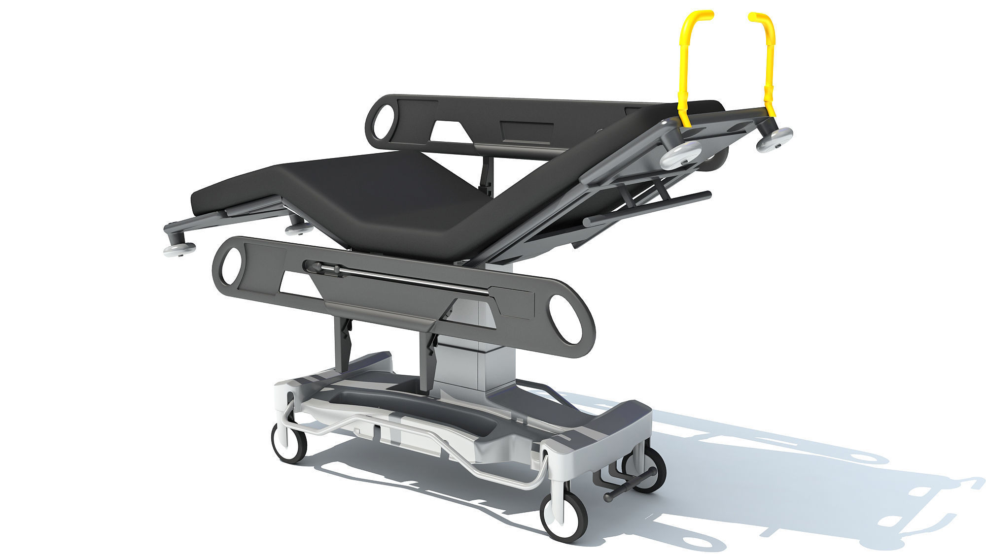 Patient Transfer Stretcher Trolley 3D model_2
