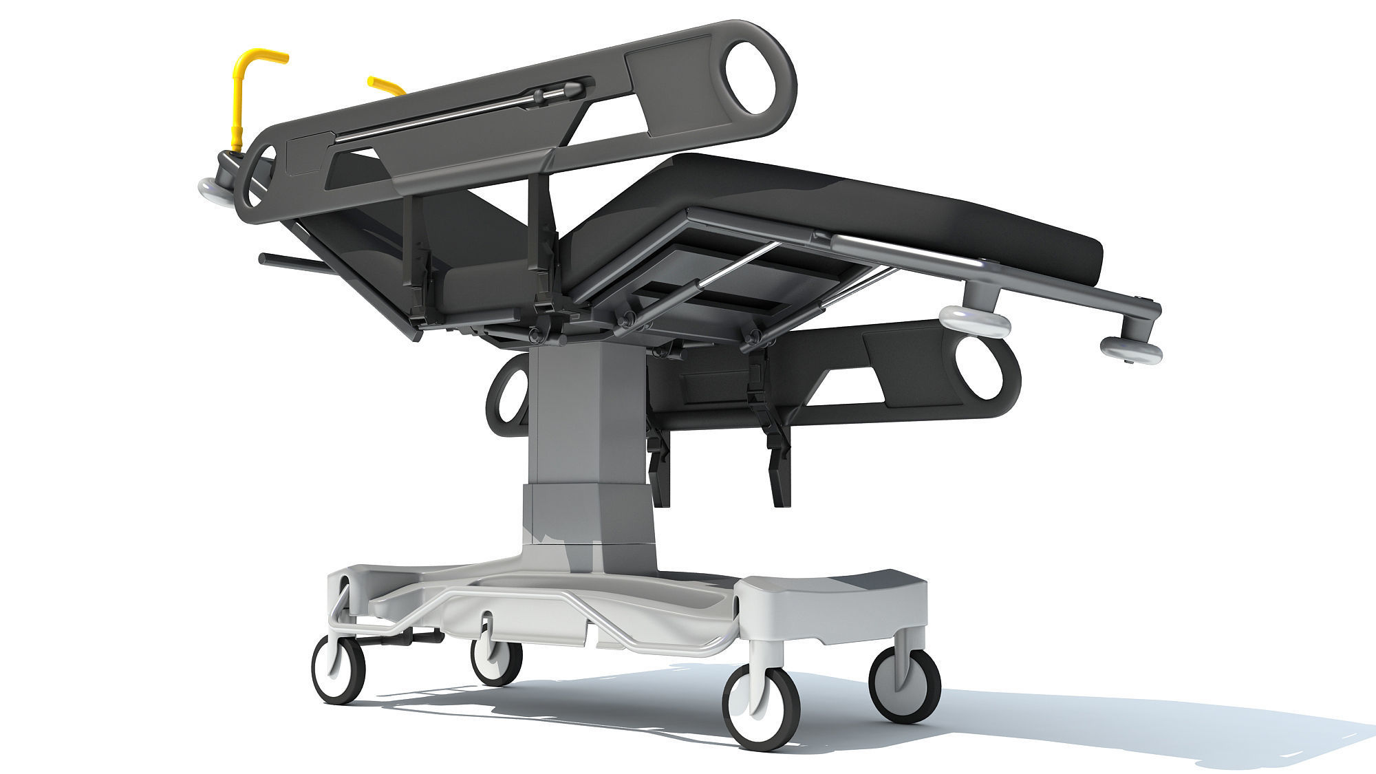 Patient Transfer Stretcher Trolley 3D model_6