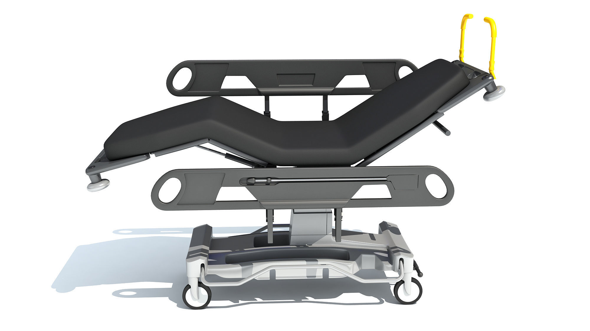 Patient Transfer Stretcher Trolley 3D model_1