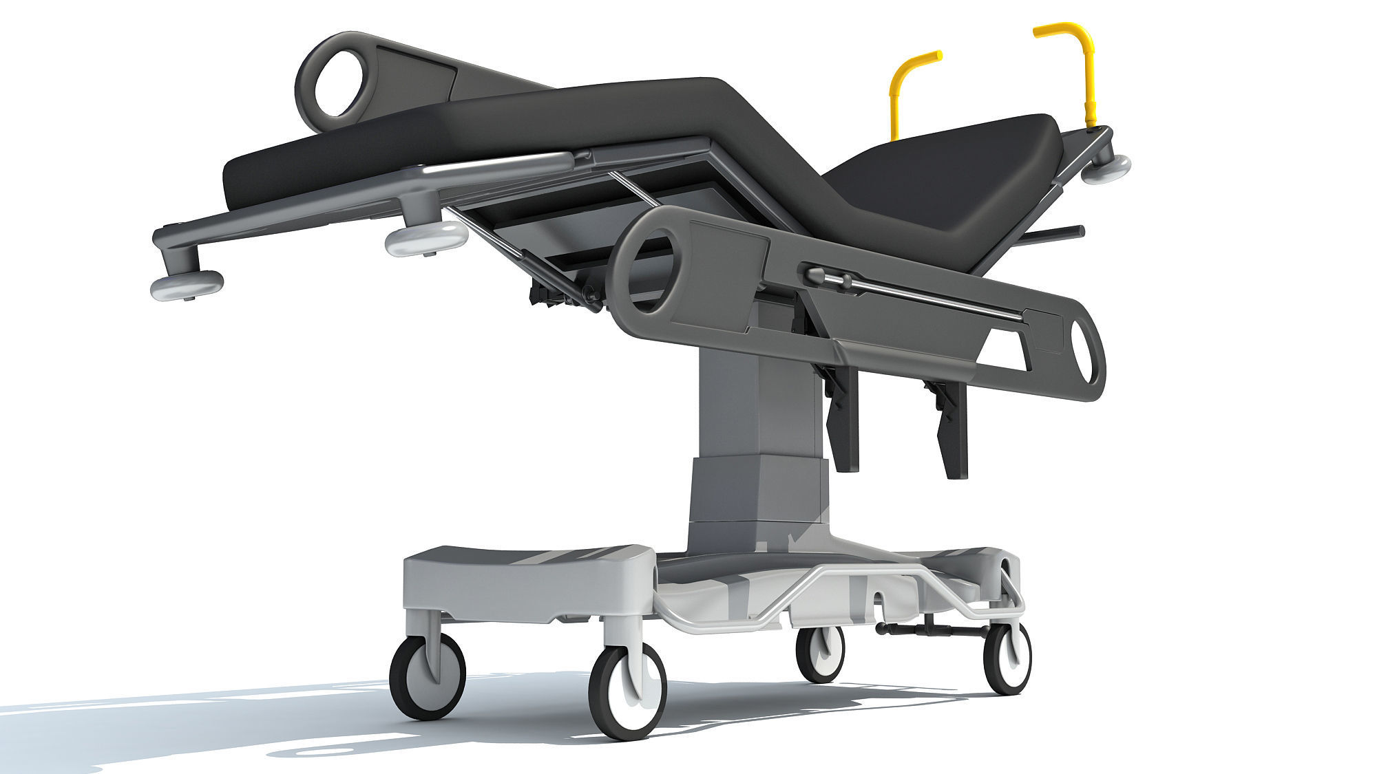 Patient Transfer Stretcher Trolley 3D model_9