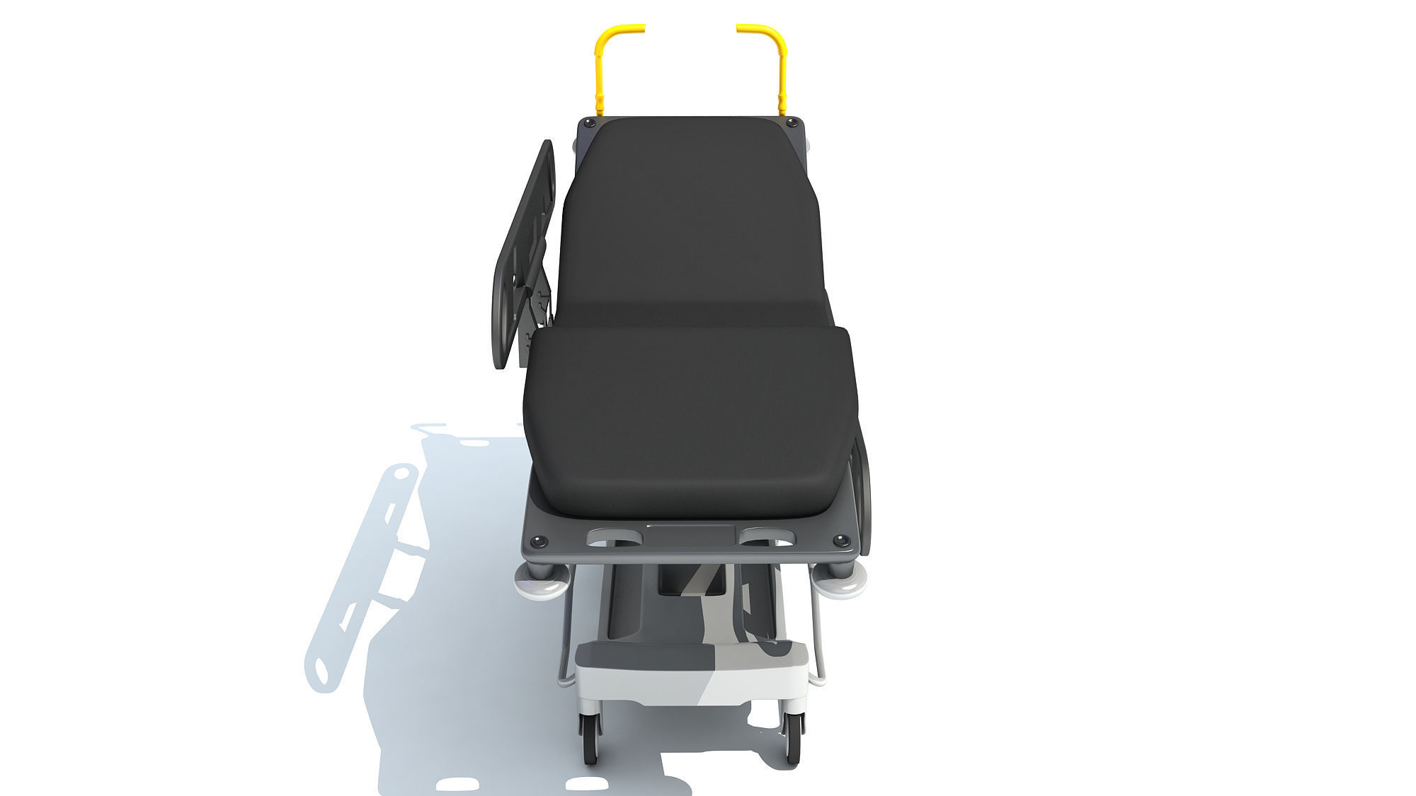 Patient Transfer Stretcher Trolley 3D model_8