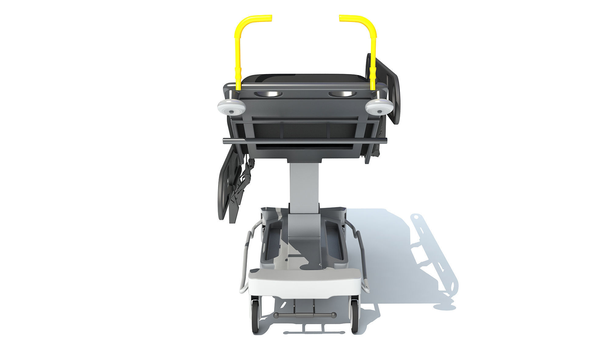 Patient Transfer Stretcher Trolley 3D model_3