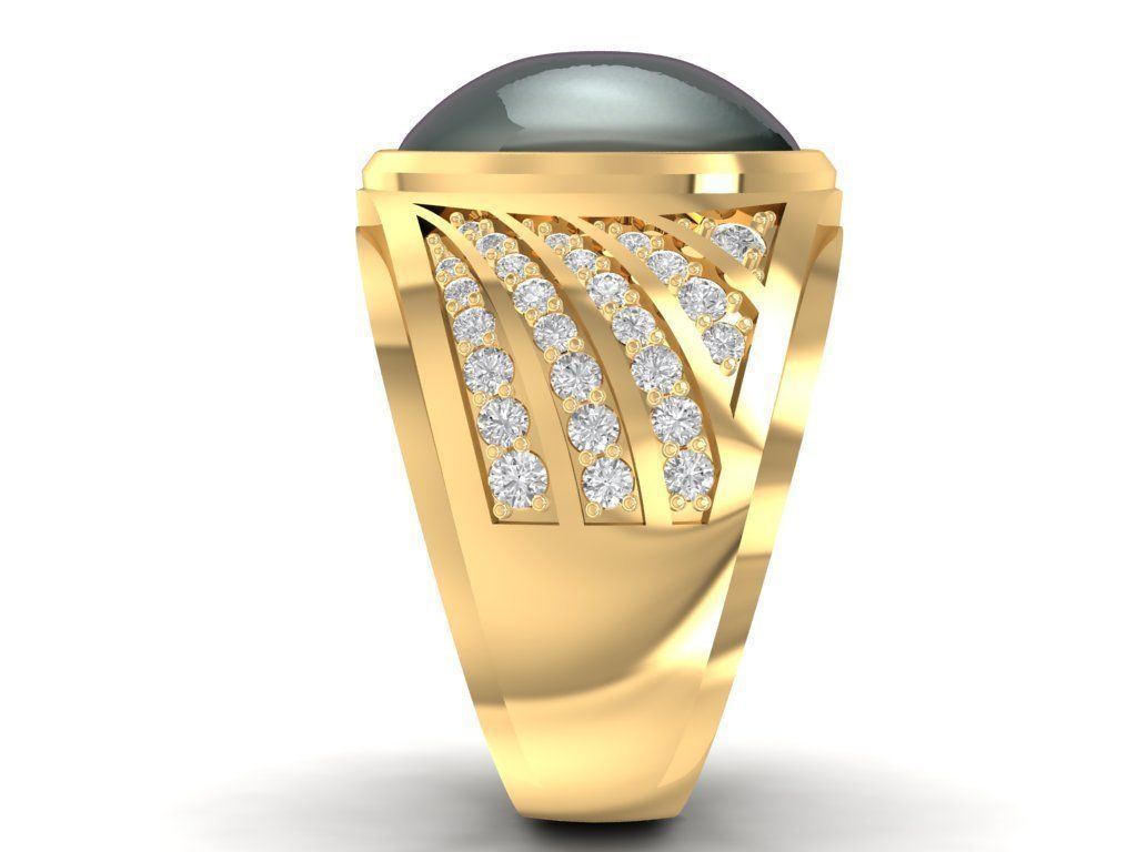 ruby oval fengshui ring for men 959 3D print model_5