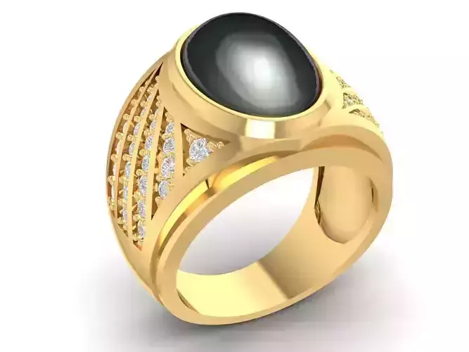 ruby oval fengshui ring for men 959