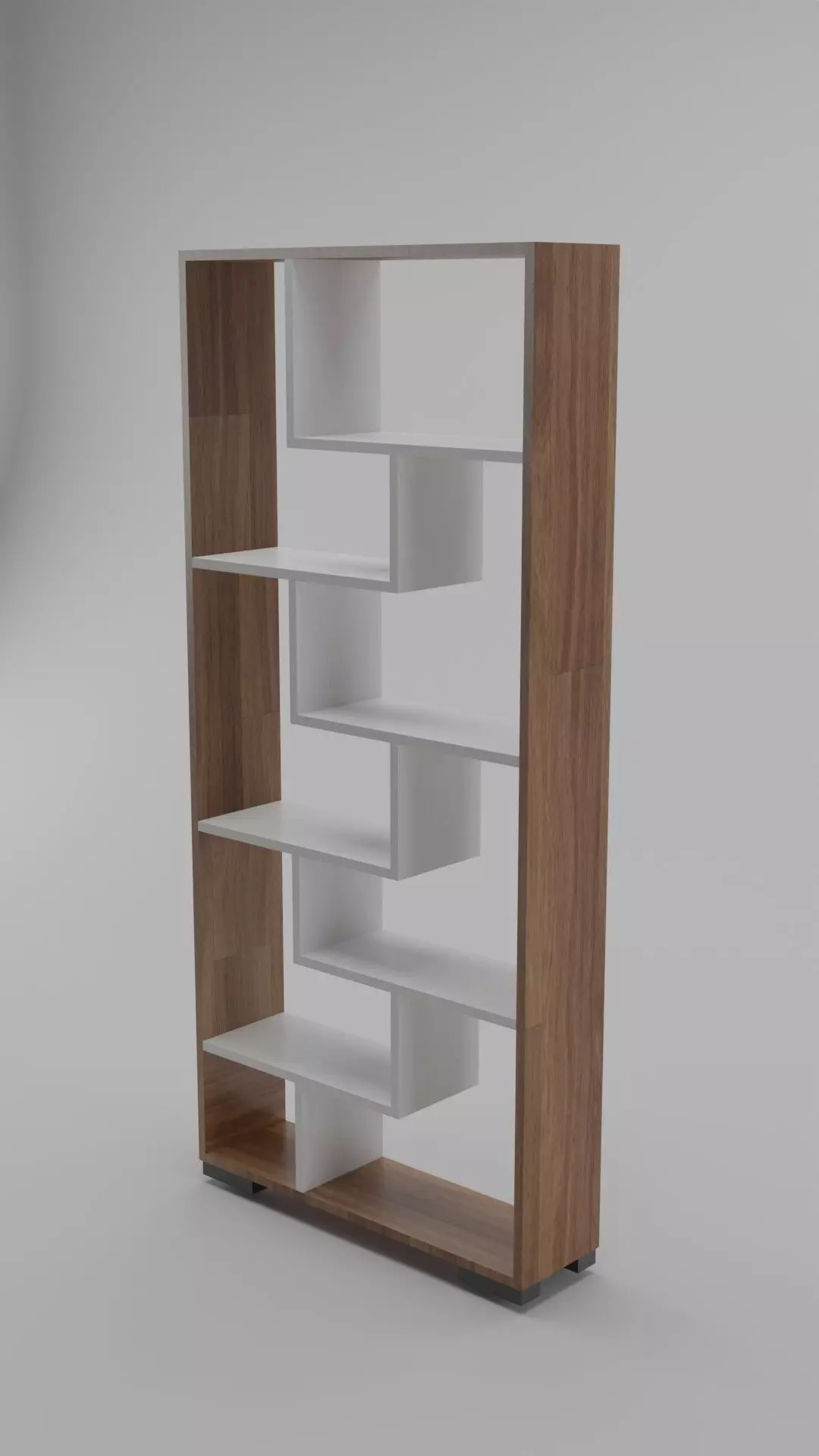 Modern bookshelf 3D model_0