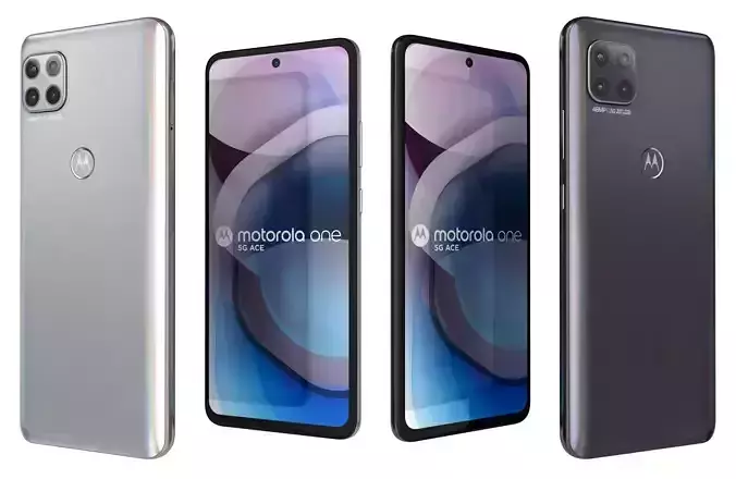 Motorola One 5G Ace Frosted Silver And Volcanic Gray