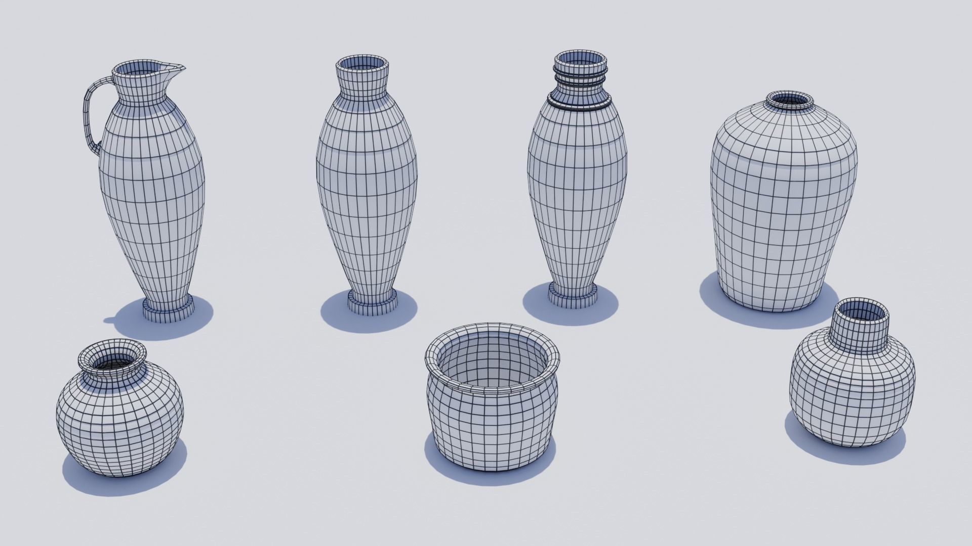 Clay Pots - Low Poly PBR Low-poly 3D model_8
