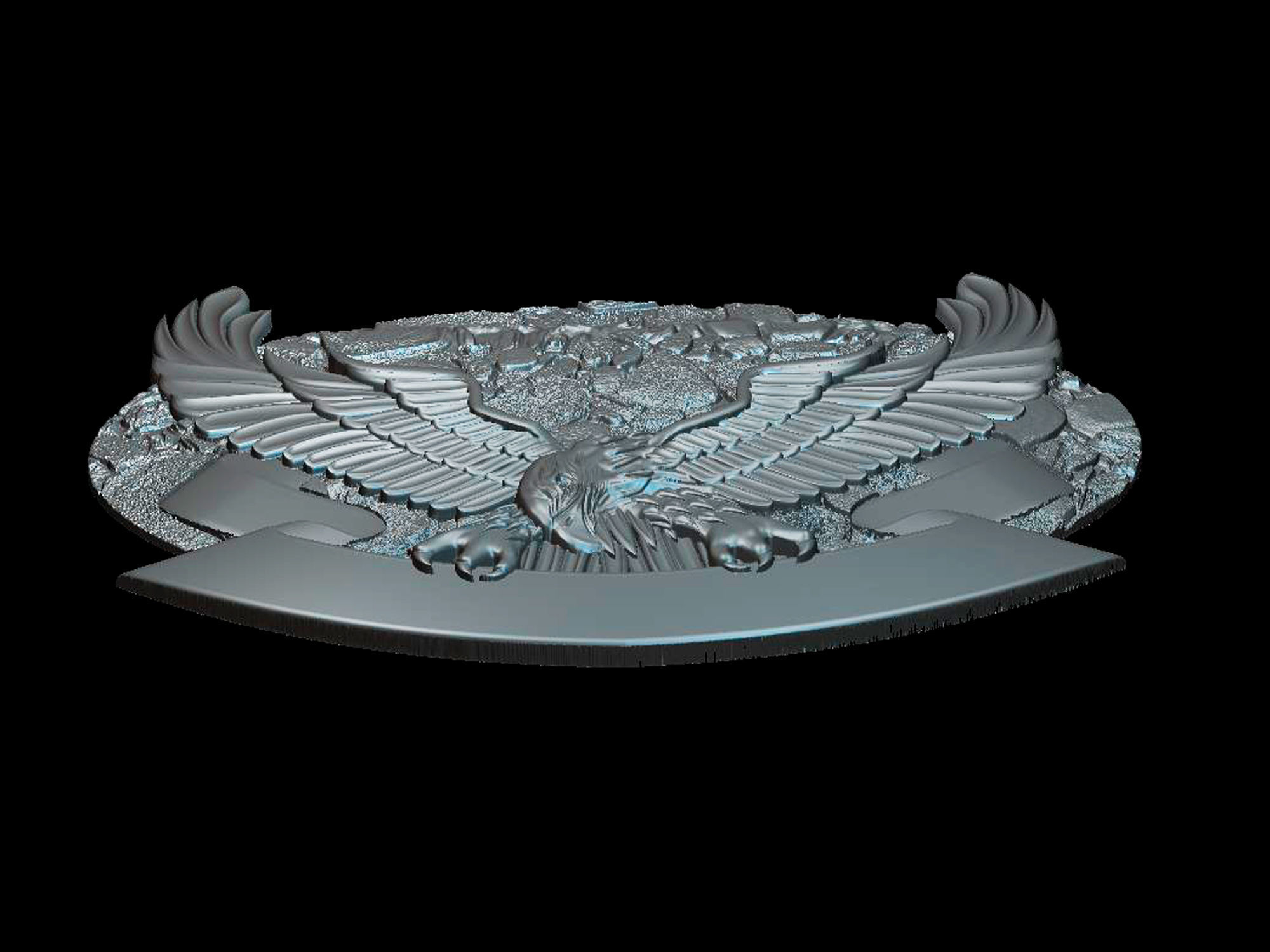Eagle on tape 3d model for cnc machines and 3d printers 3D model_3
