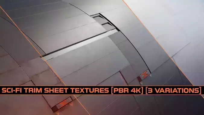 Sci fi Trim sheet texture 3 Variations