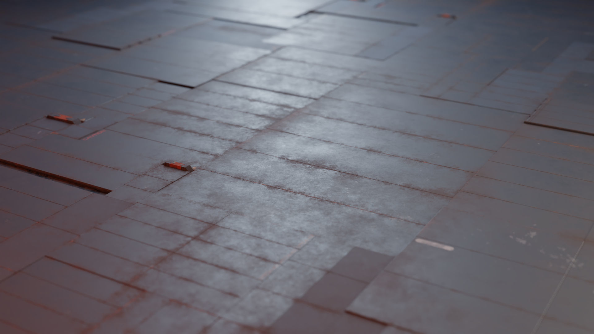 Sci fi Trim sheet texture 3 Variations Low-poly 3D model_4