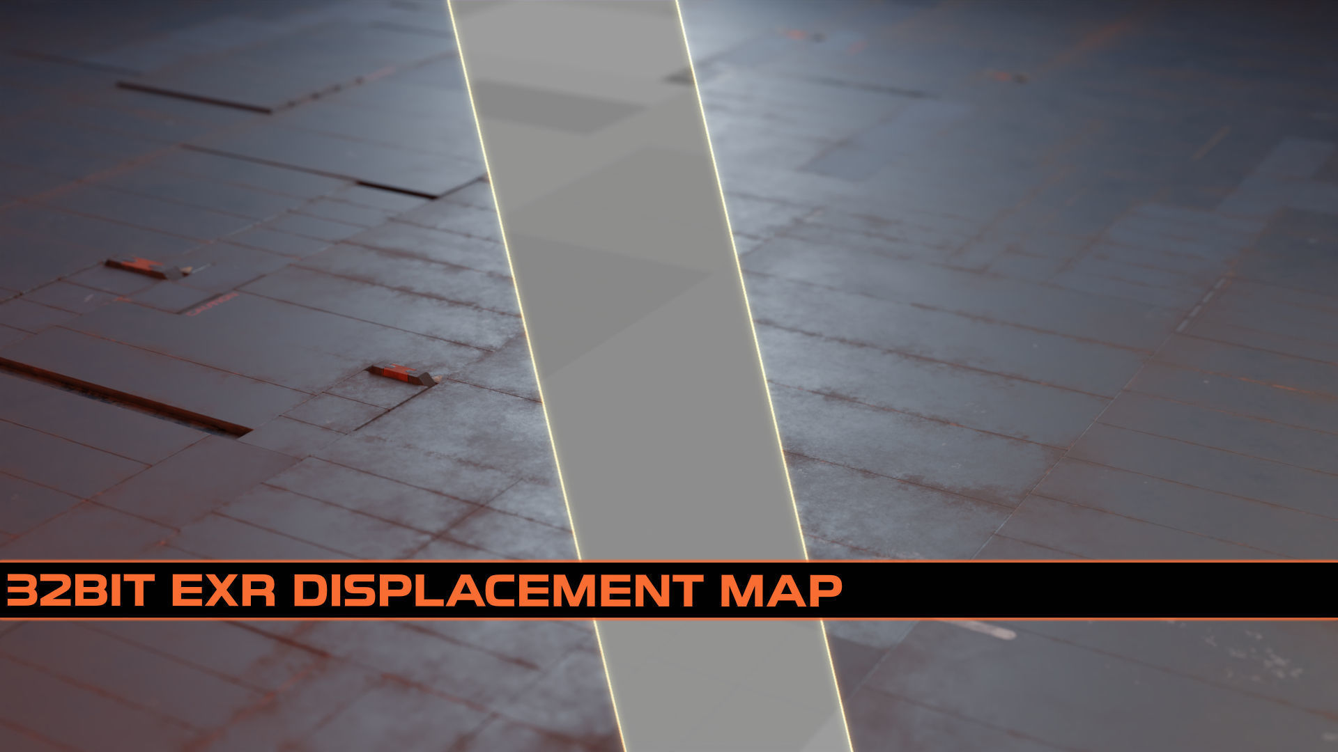 Sci fi Trim sheet texture 3 Variations Low-poly 3D model_1