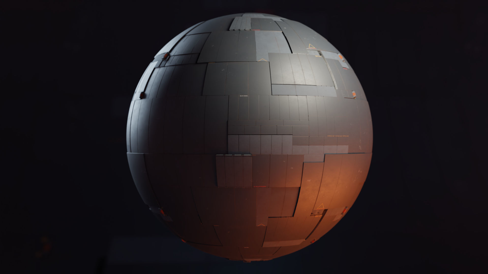 Sci fi Trim sheet texture 3 Variations Low-poly 3D model_8