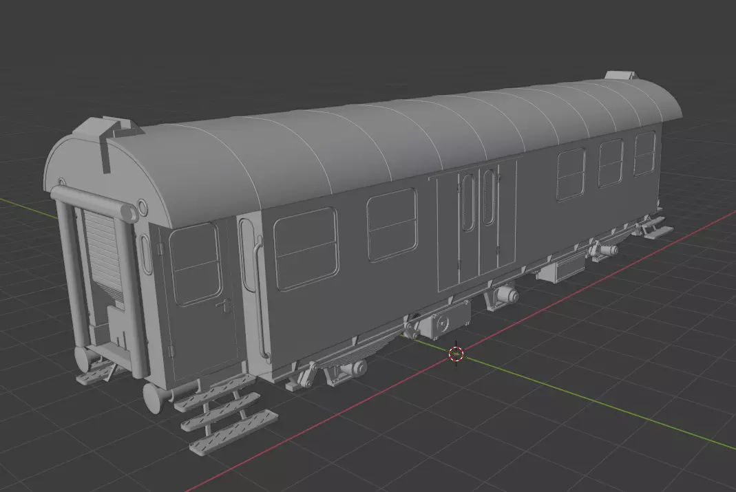 H0 1-87 scale Umbauwagen BD3yg 2nd class with luggage room 3D print model