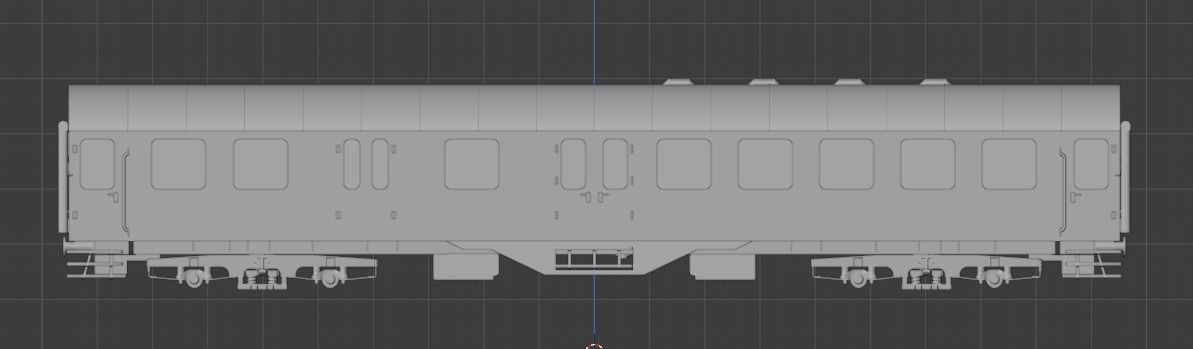 H0 1-87 scale Umbauwagen BD4yg 2nd class with luggage room 3D print model_1