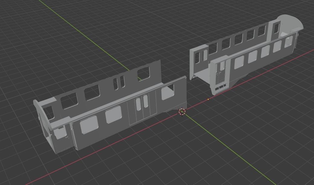 H0 1-87 scale Umbauwagen BD4yg 2nd class with luggage room 3D print model_14