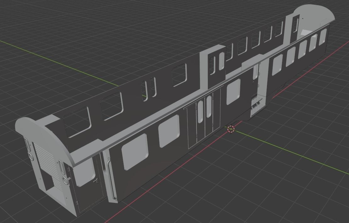 H0 1-87 scale Umbauwagen BD4yg 2nd class with luggage room 3D print model_13