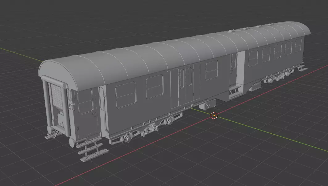 H0 1-87 scale Umbauwagen BD4yg 2nd class with luggage room 3D print model_0