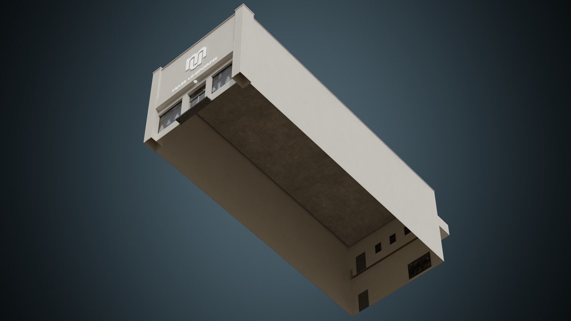 Building 13 Low-poly 3D model_5