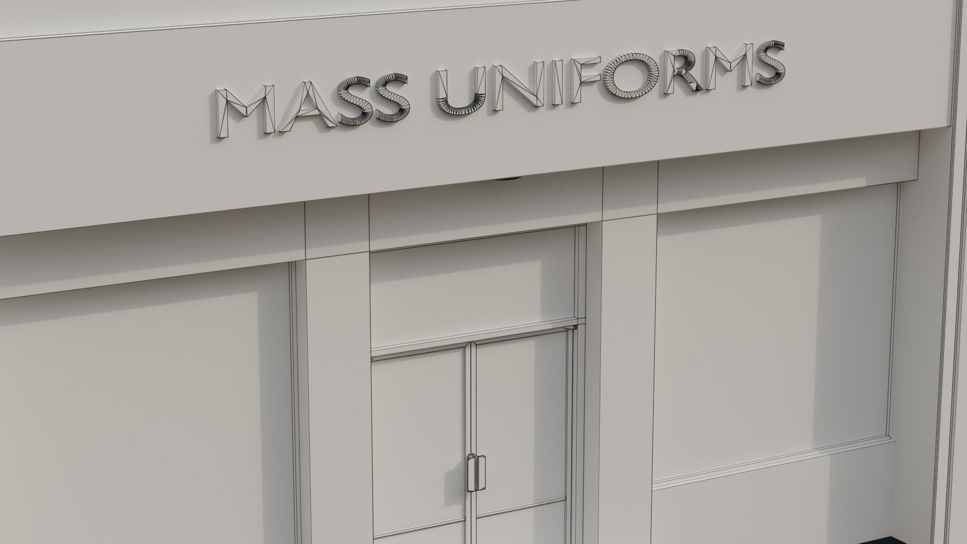 Building 13 Low-poly 3D model_10