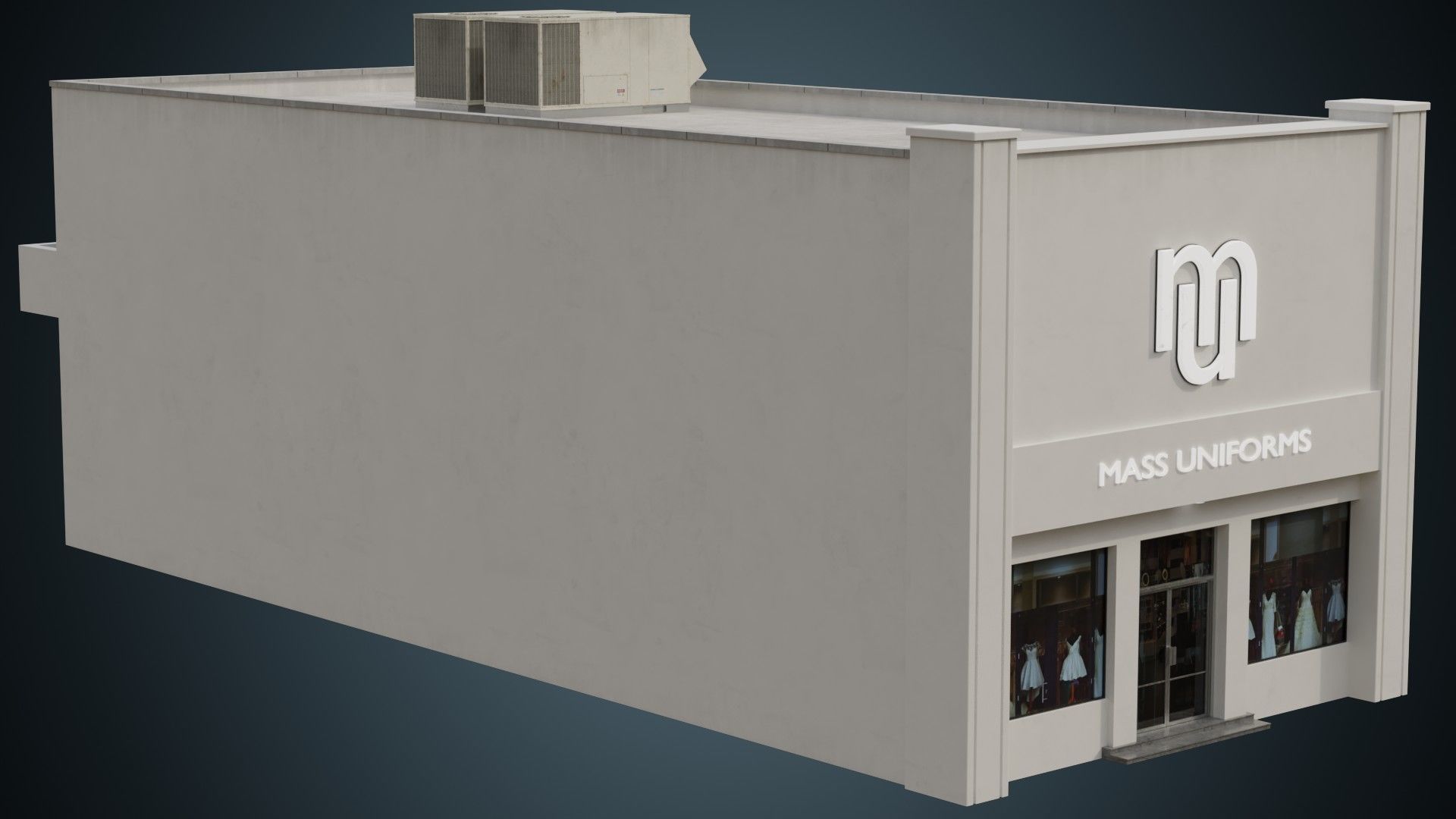 Building 13 Low-poly 3D model_2