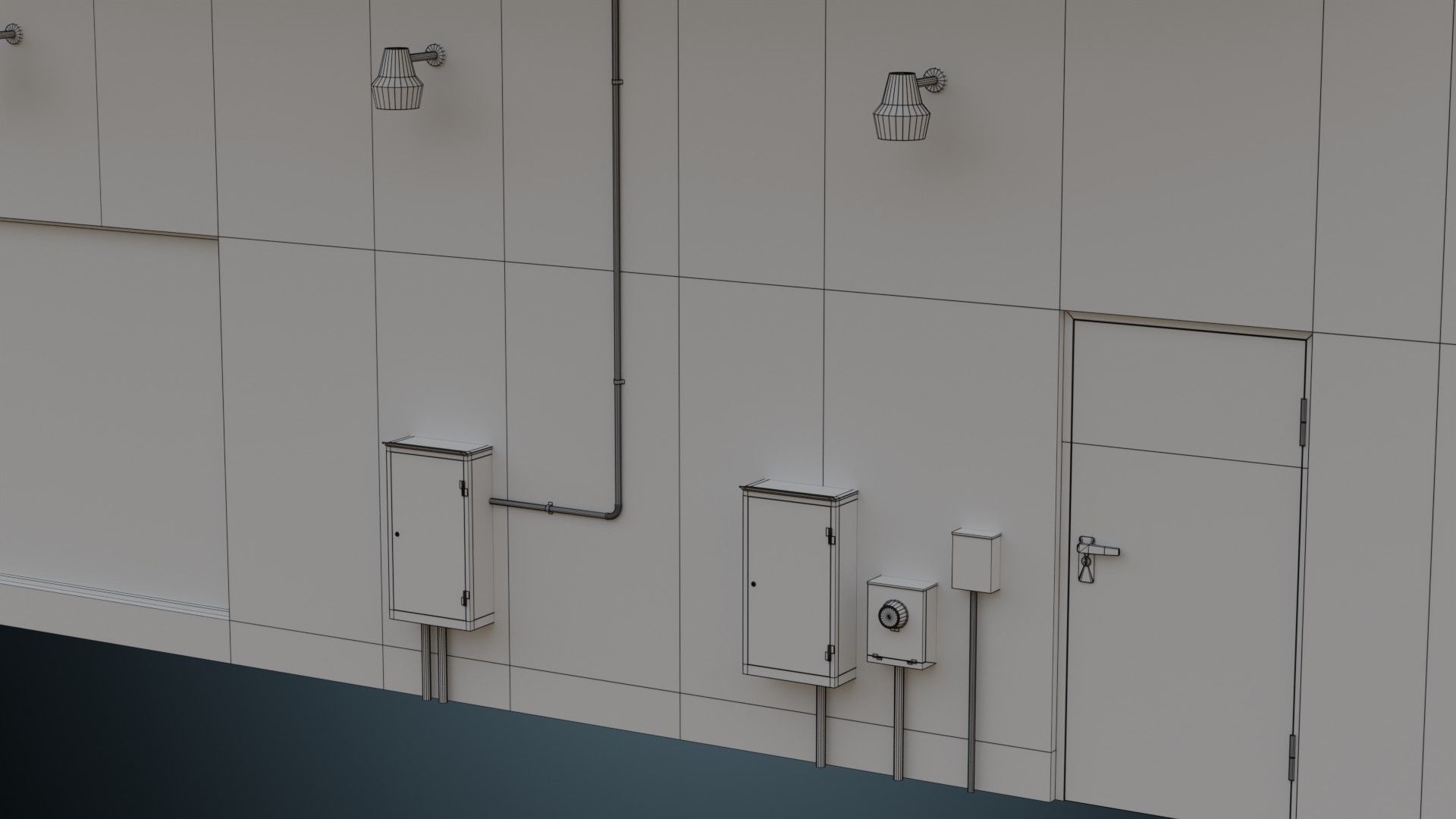 Building 13 Low-poly 3D model_12