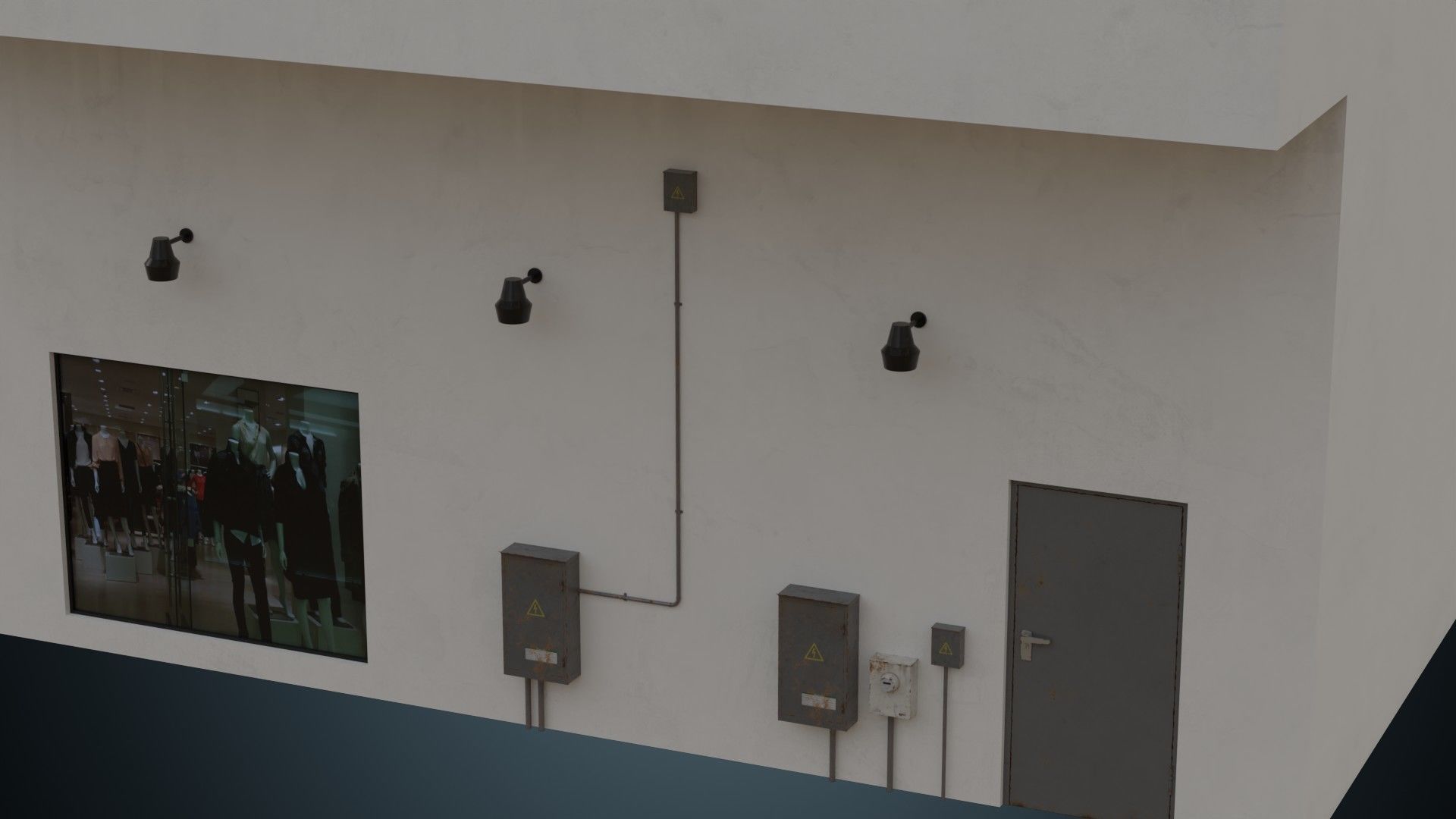 Building 13 Low-poly 3D model_8