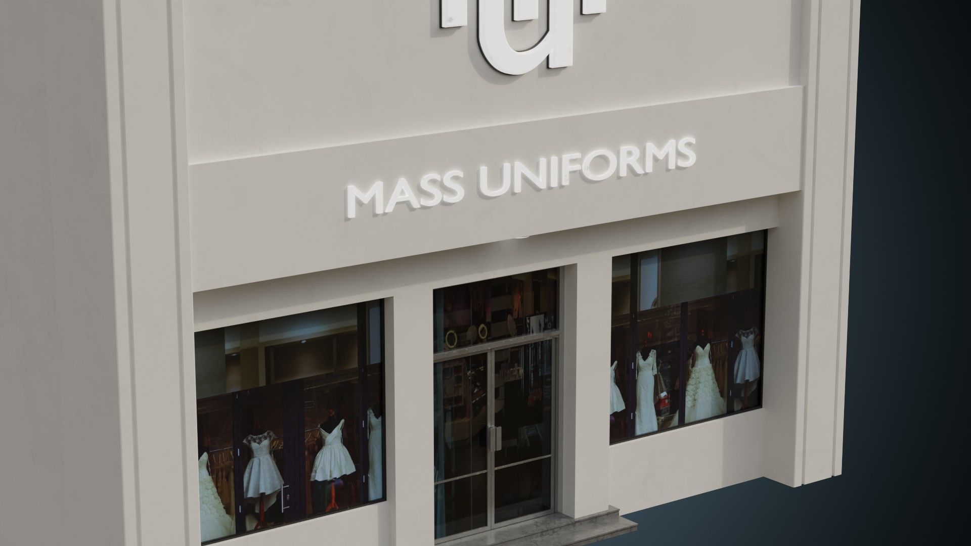 Building 13 Low-poly 3D model_6