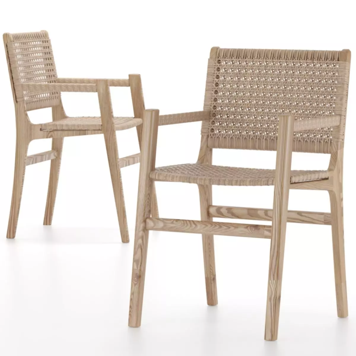 wood chair 03 3D model