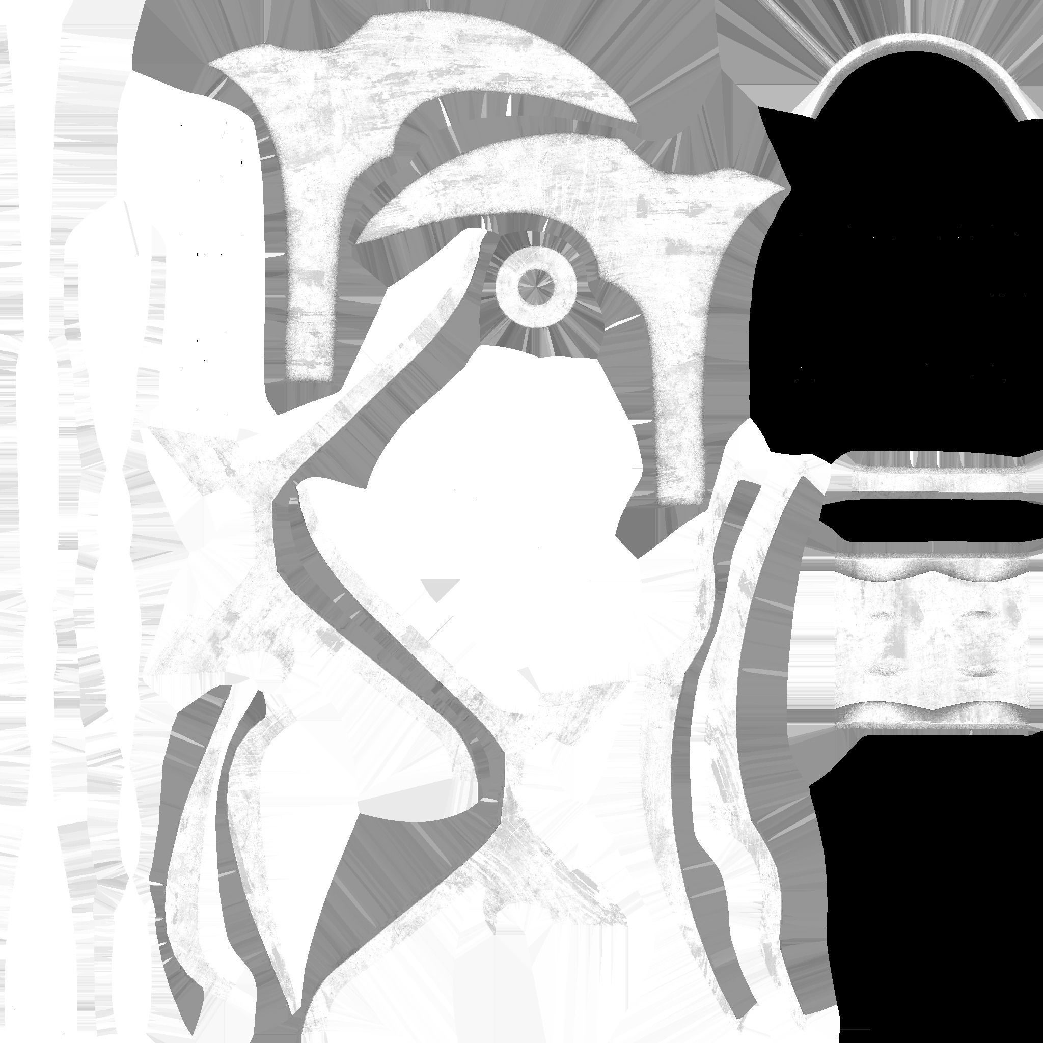 Medieval Battle Axe 01 Metal Wood - Fantasy Weaponry Low-poly 3D model_21