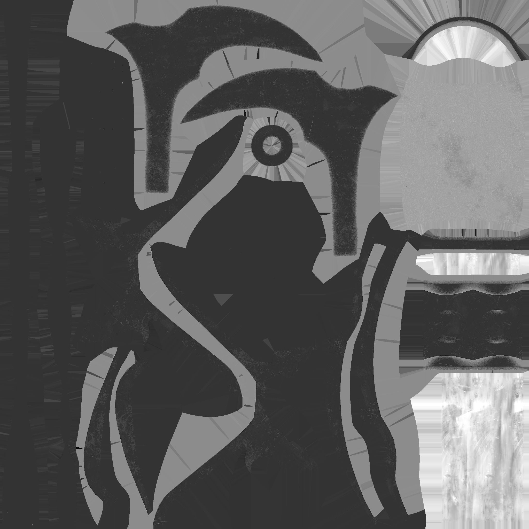 Medieval Battle Axe 01 Metal Wood - Fantasy Weaponry Low-poly 3D model_16