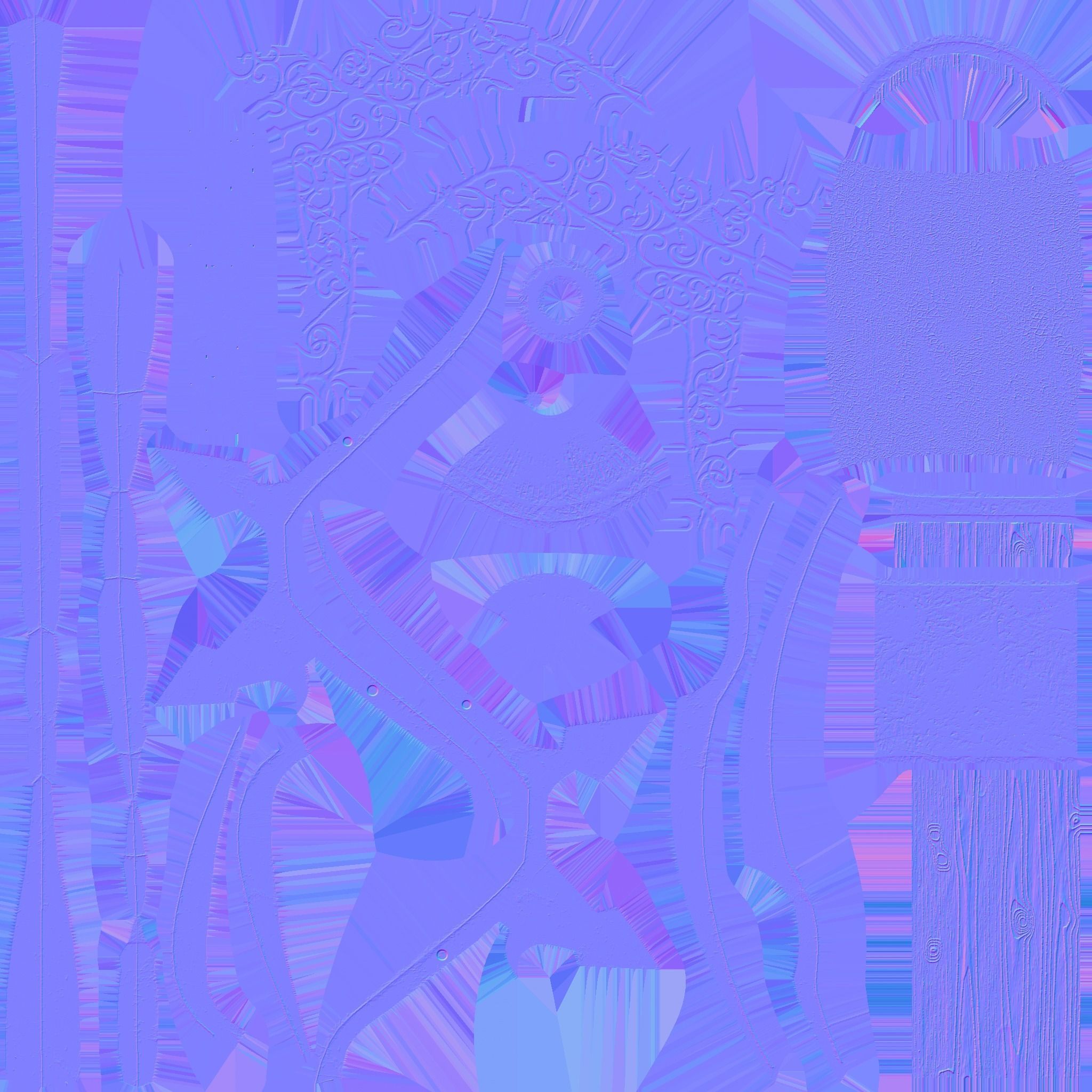 Medieval Battle Axe 01 Metal Wood - Fantasy Weaponry Low-poly 3D model_22