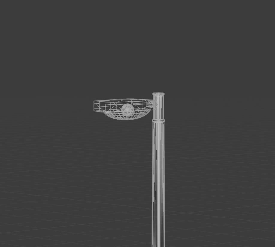 Streetlight street lamp Low-poly 3D model_17