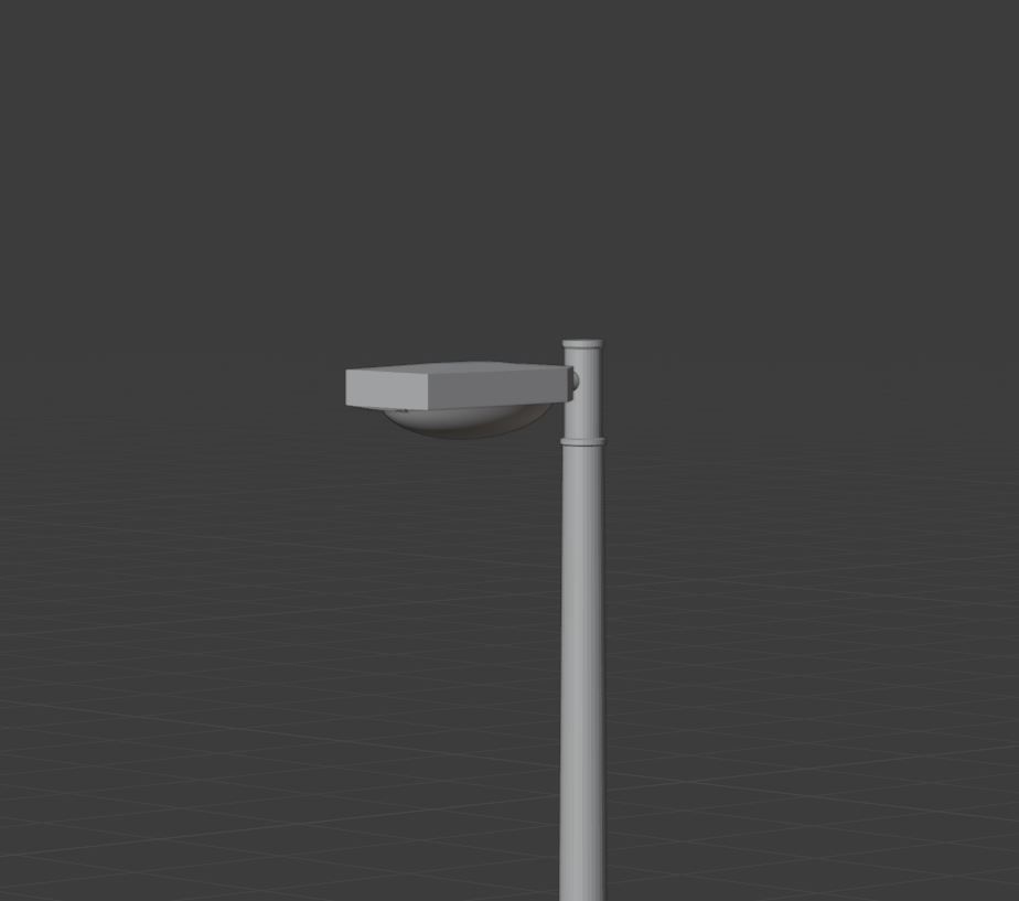 Streetlight street lamp Low-poly 3D model_12
