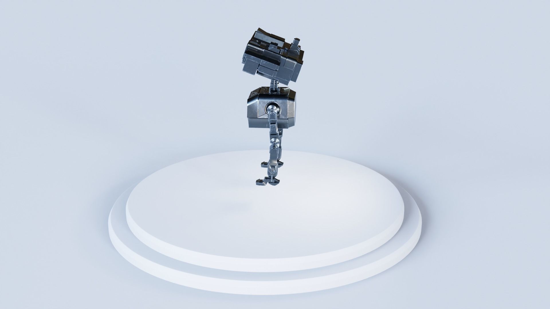 Star Wars Droid BD-2 IK Rigged Loypoly and Highpoly 3D Model Low-poly 3D model_7