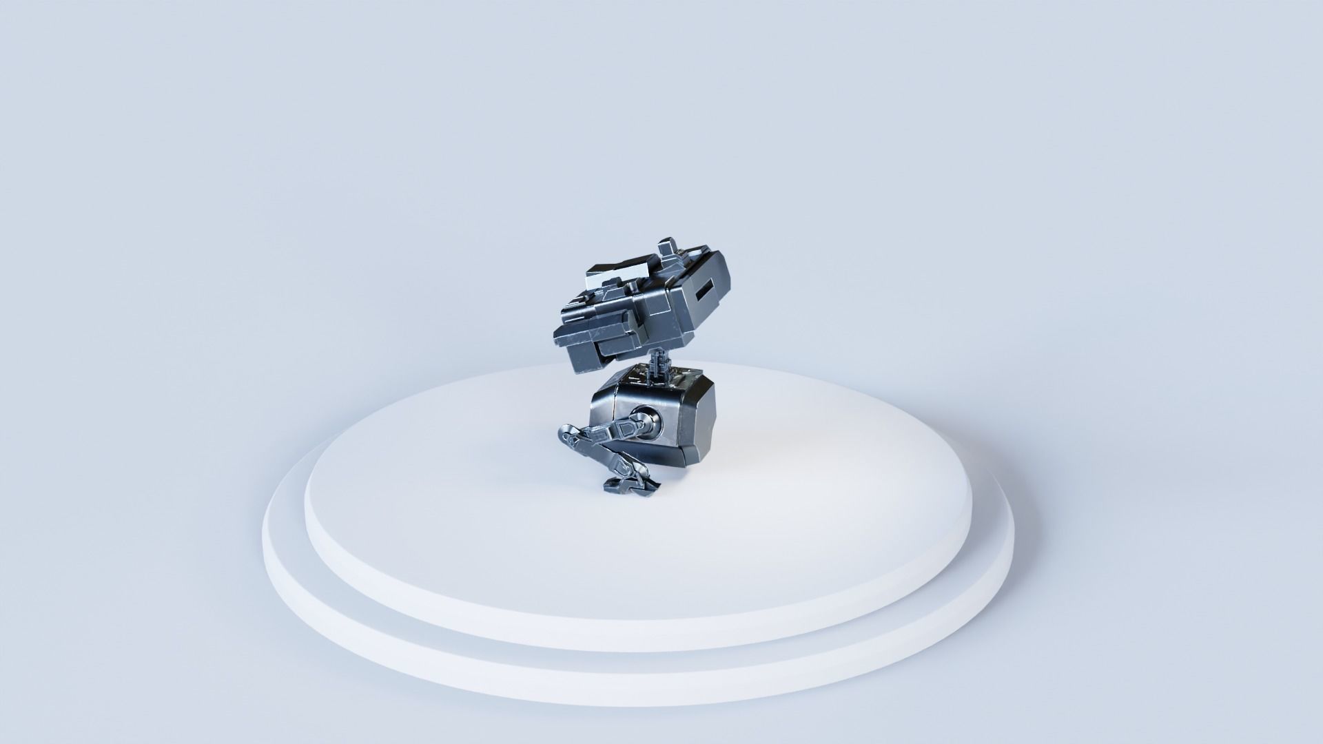 Star Wars Droid BD-2 IK Rigged Loypoly and Highpoly 3D Model Low-poly 3D model_8