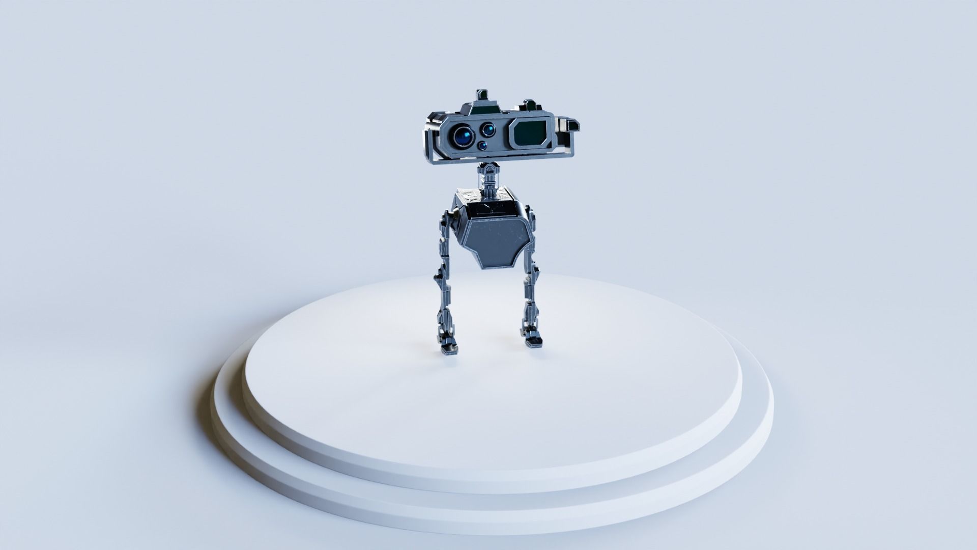 Star Wars Droid BD-2 IK Rigged Loypoly and Highpoly 3D Model Low-poly 3D model_26