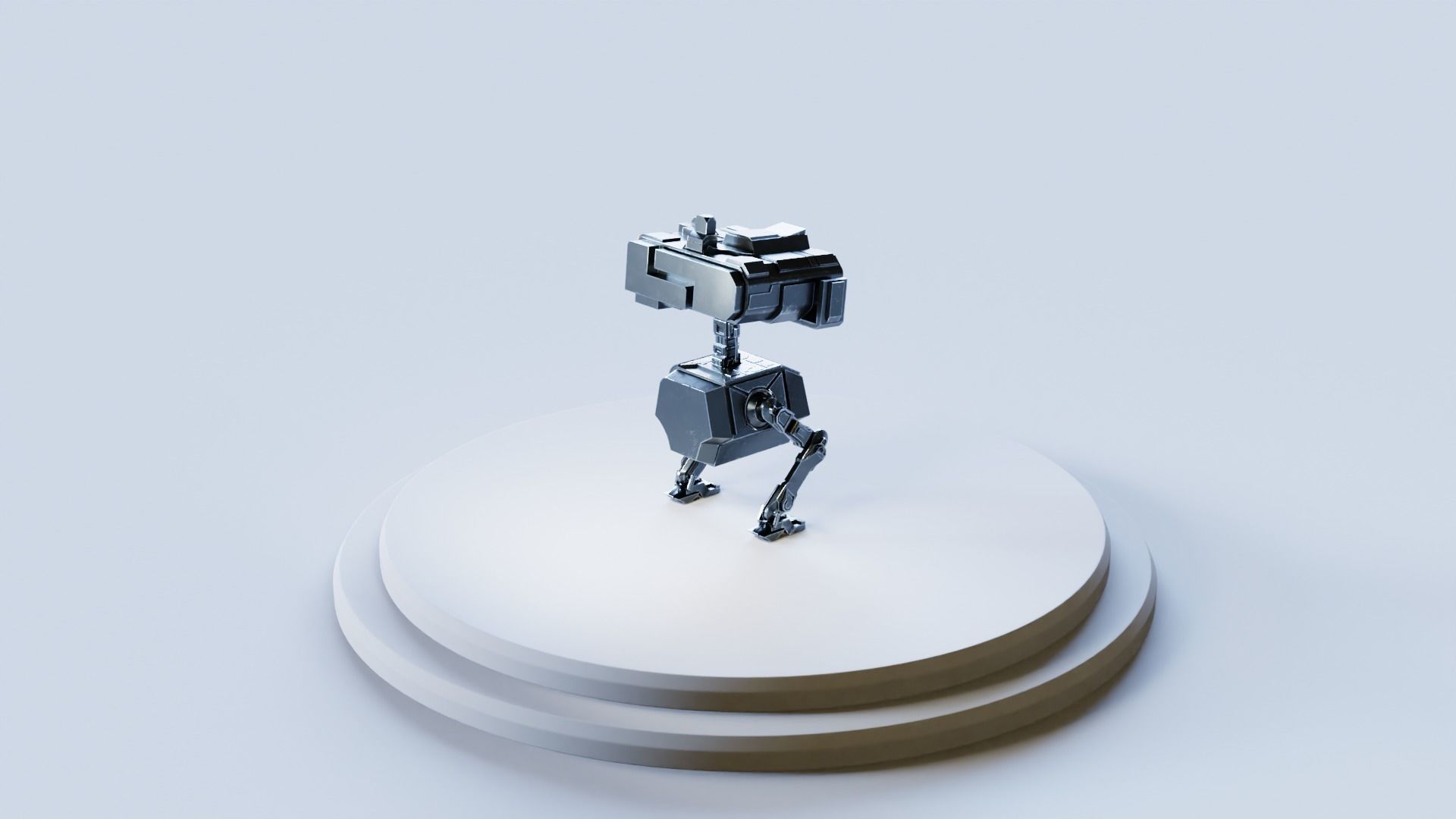 Star Wars Droid BD-2 IK Rigged Loypoly and Highpoly 3D Model Low-poly 3D model_17