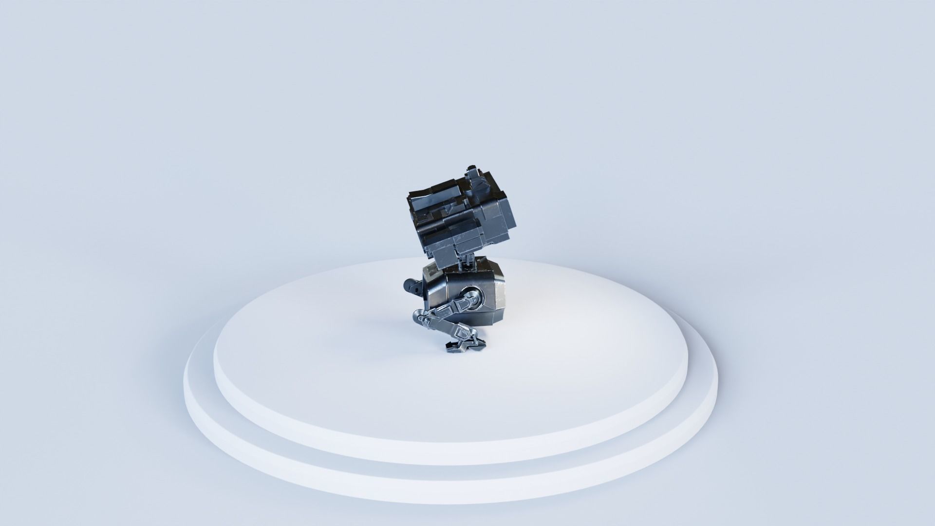 Star Wars Droid BD-2 IK Rigged Loypoly and Highpoly 3D Model Low-poly 3D model_6