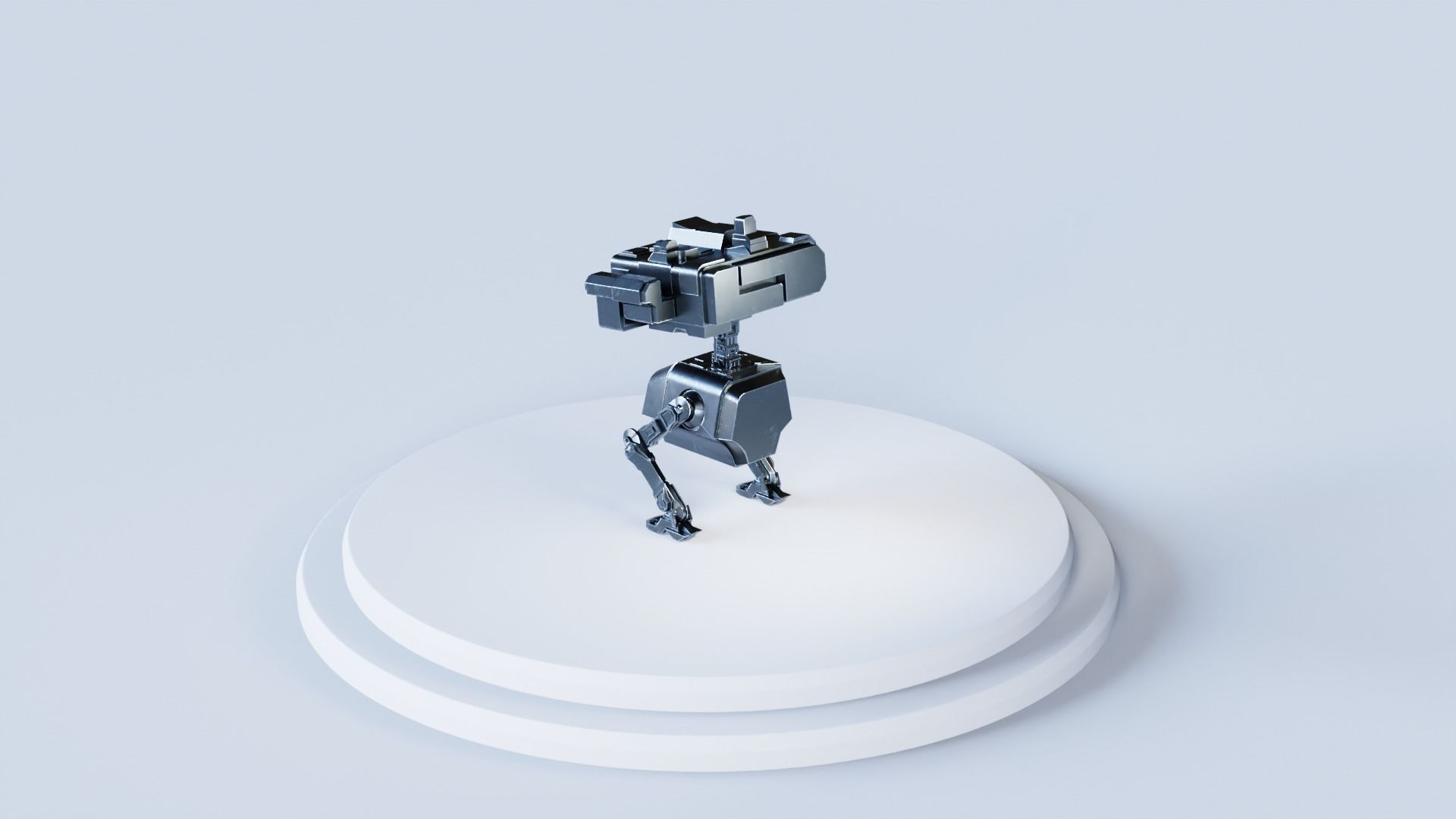 Star Wars Droid BD-2 IK Rigged Loypoly and Highpoly 3D Model Low-poly 3D model_10