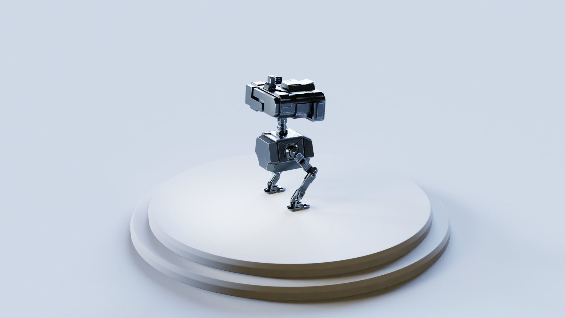 Star Wars Droid BD-2 IK Rigged Loypoly and Highpoly 3D Model Low-poly 3D model_18