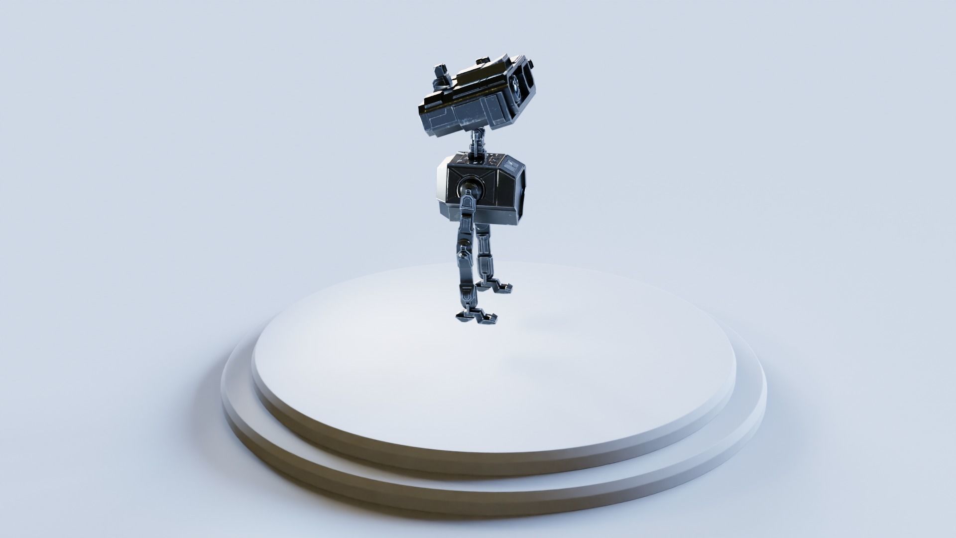 Star Wars Droid BD-2 IK Rigged Loypoly and Highpoly 3D Model Low-poly 3D model_21