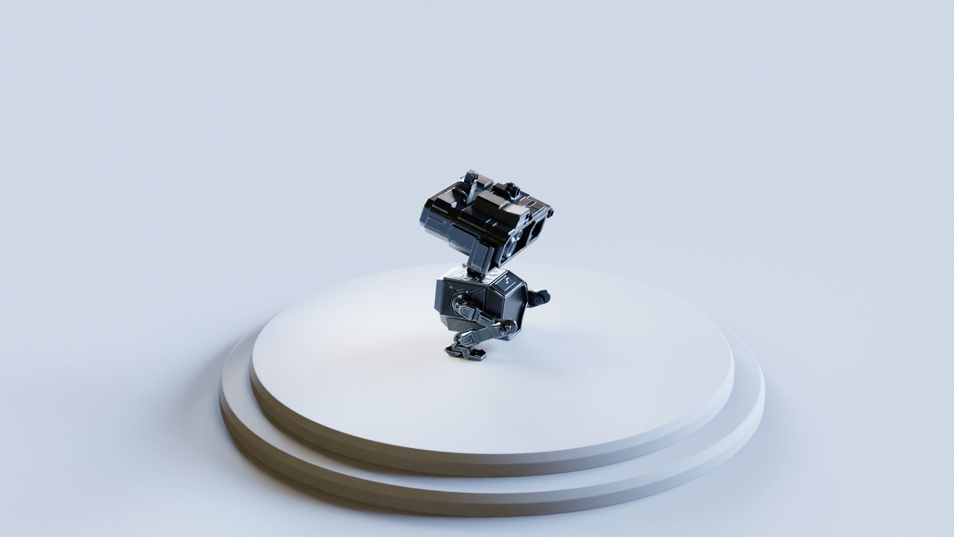 Star Wars Droid BD-2 IK Rigged Loypoly and Highpoly 3D Model Low-poly 3D model_22