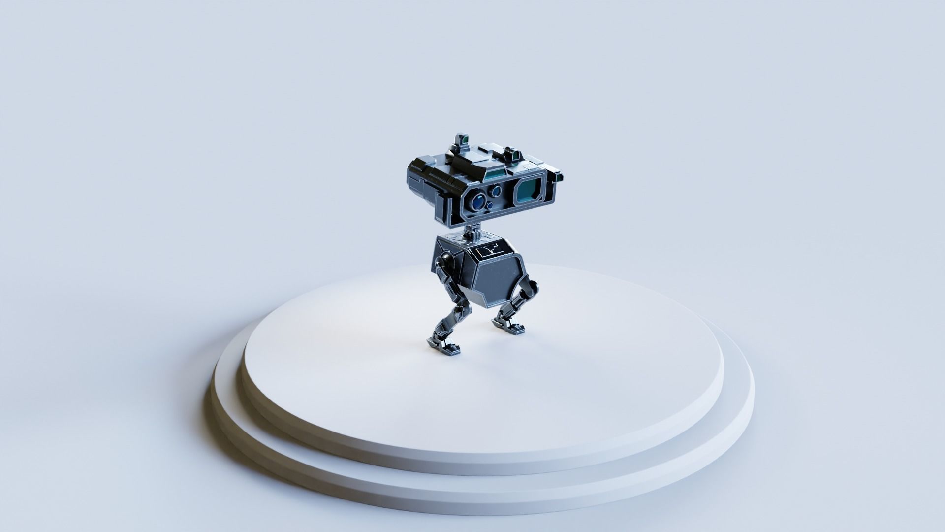 Star Wars Droid BD-2 IK Rigged Loypoly and Highpoly 3D Model Low-poly 3D model_24