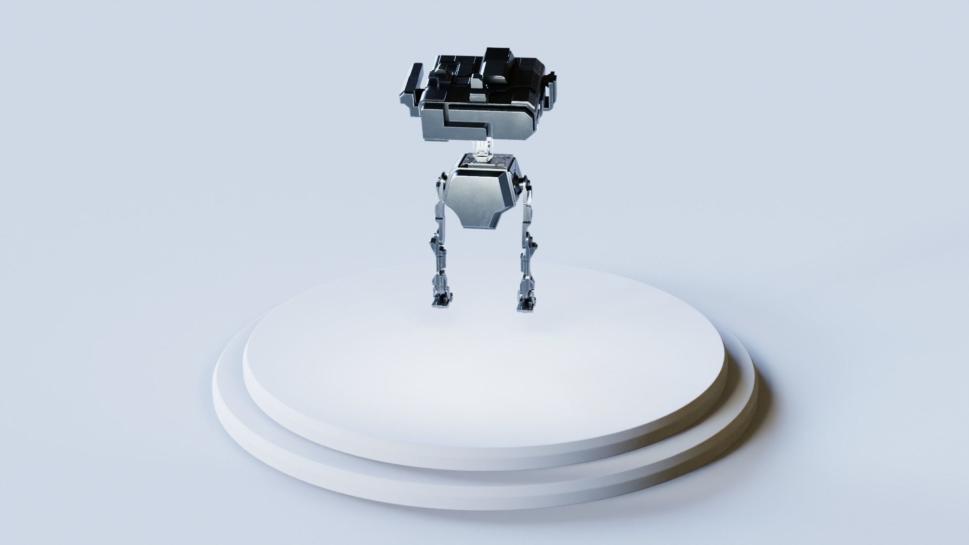 Star Wars Droid BD-2 IK Rigged Loypoly and Highpoly 3D Model Low-poly 3D model_14