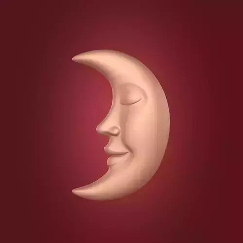 Moon Face Low-poly 3D model